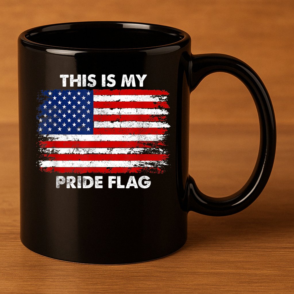 This Is My Pride Flag USA American 11oz C Handle Ceramic Mug