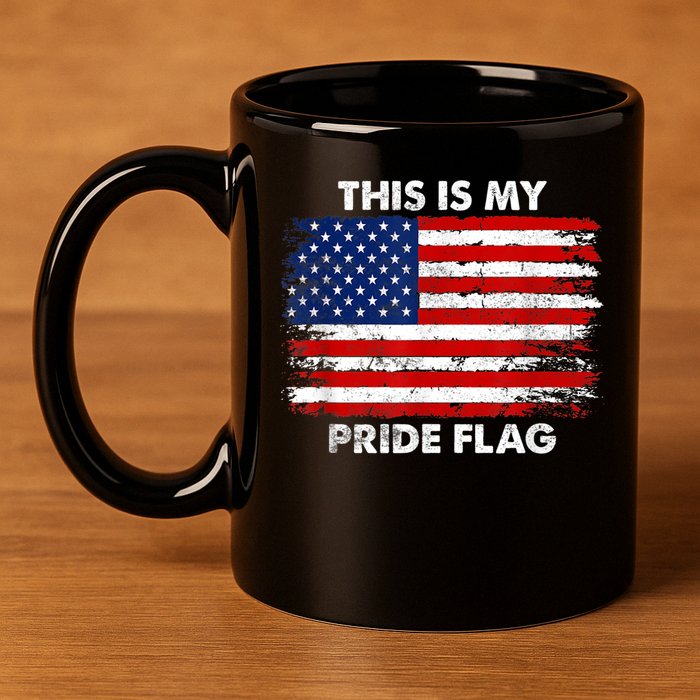 This Is My Pride Flag USA American 11oz C Handle Ceramic Mug