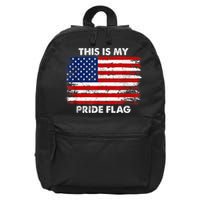 This Is My Pride Flag USA American 16 in Basic Backpack