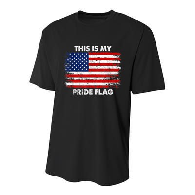 This Is My Pride Flag USA American Youth Performance Sprint T-Shirt