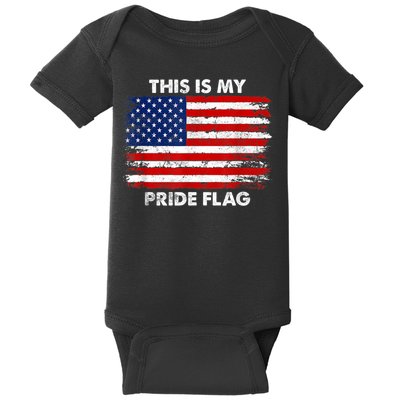 This Is My Pride Flag USA American Baby Bodysuit