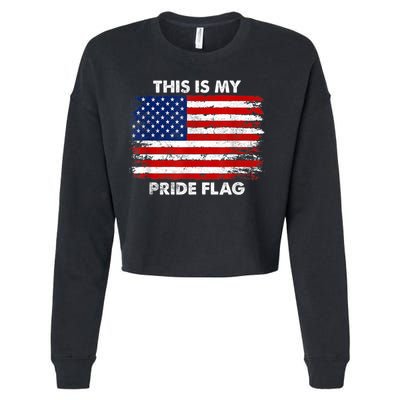 This Is My Pride Flag USA American Cropped Pullover Crew