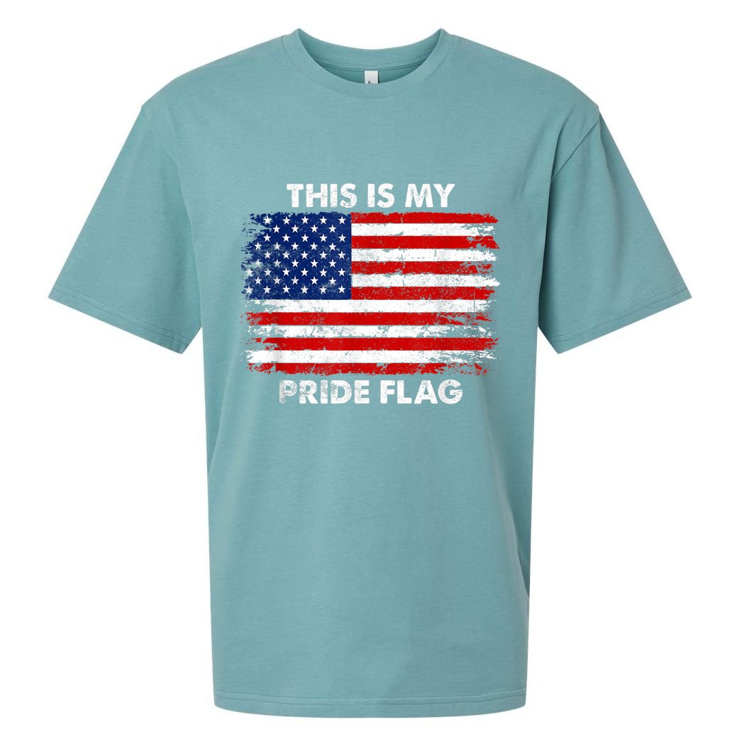 This Is My Pride Flag USA American Sueded Cloud Jersey T-Shirt