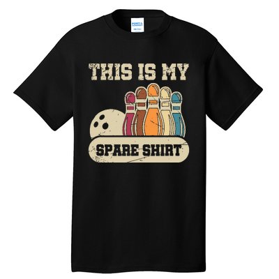 This Is My Spare Bowling Alley Gutter Pins Bowling Tall T-Shirt