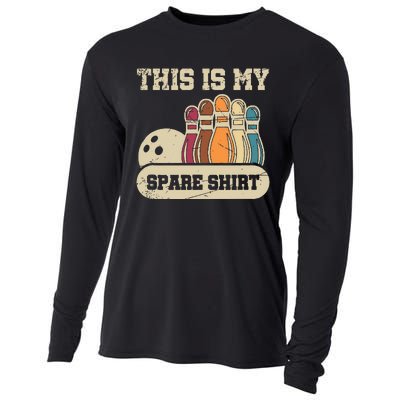 This Is My Spare Bowling Alley Gutter Pins Bowling Cooling Performance Long Sleeve Crew