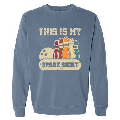 This Is My Spare Bowling Alley Gutter Pins Bowling Garment-Dyed Sweatshirt