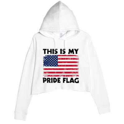 This Is My Pride Flag Crop Fleece Hoodie