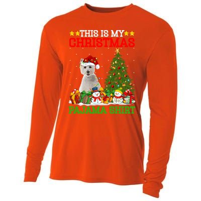 This Is My Christmas Tree Pajamas Westie Dog Christmas Gift Cooling Performance Long Sleeve Crew