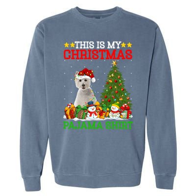 This Is My Christmas Tree Pajamas Westie Dog Christmas Gift Garment-Dyed Sweatshirt