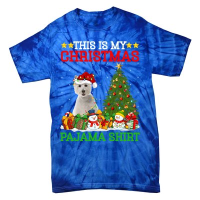 This Is My Christmas Tree Pajamas Westie Dog Christmas Gift Tie-Dye T-Shirt