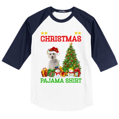 This Is My Christmas Tree Pajamas Westie Dog Christmas Gift Baseball Sleeve Shirt