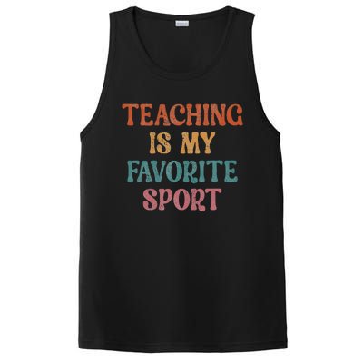 Teaching Is My Favorite Sport Funny Teacher Teaching Lover PosiCharge Competitor Tank