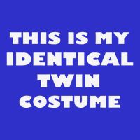 This Is My Identical Twin Costume Funny Halloween Costume Stripe Pom Pom Beanie
