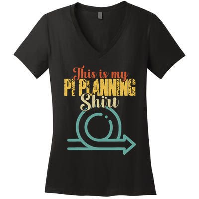 This is my PI Planning Scrum Agile Kanban Scaled Agile Women's V-Neck T-Shirt
