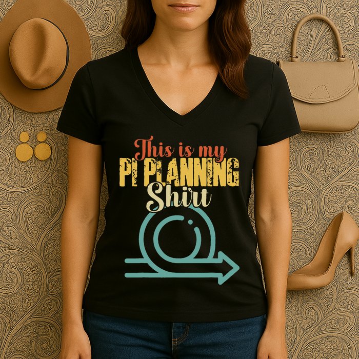 This is my PI Planning Scrum Agile Kanban Scaled Agile Women's V-Neck T-Shirt