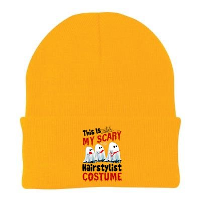 This Is My Scary Hairstylist Costume Funny Halloween Ghosts Knit Cap Winter Beanie