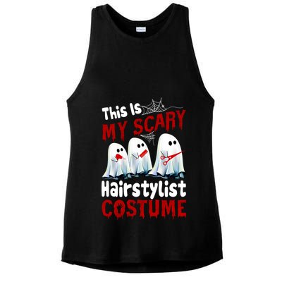 This Is My Scary Hairstylist Costume Funny Halloween Ghosts Ladies PosiCharge Tri-Blend Wicking Tank