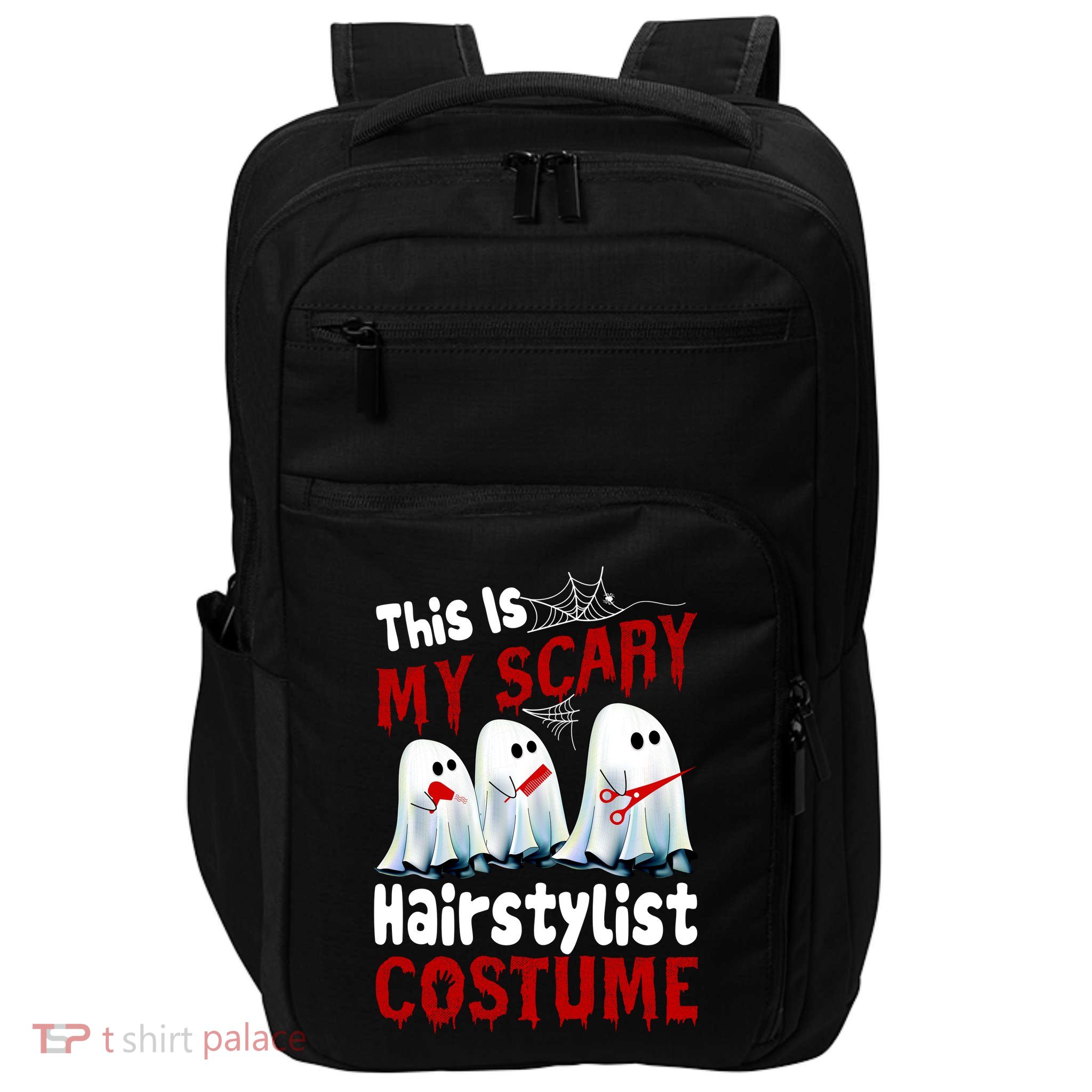 This Is My Scary Hairstylist Costume Funny Halloween Ghosts Impact Tech Backpack