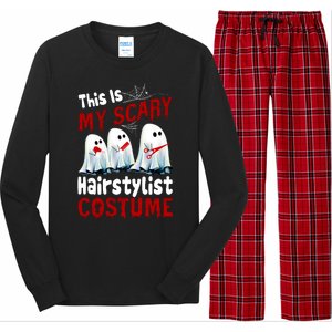 This Is My Scary Hairstylist Costume Funny Halloween Ghosts Long Sleeve Pajama Set