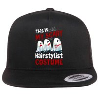 This Is My Scary Hairstylist Costume Funny Halloween Ghosts Flat Bill Trucker Hat