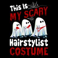 This Is My Scary Hairstylist Costume Funny Halloween Ghosts Polo