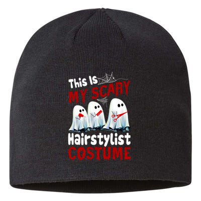 This Is My Scary Hairstylist Costume Funny Halloween Ghosts Sustainable Beanie