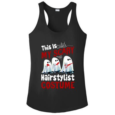 This Is My Scary Hairstylist Costume Funny Halloween Ghosts Ladies PosiCharge Competitor Racerback Tank