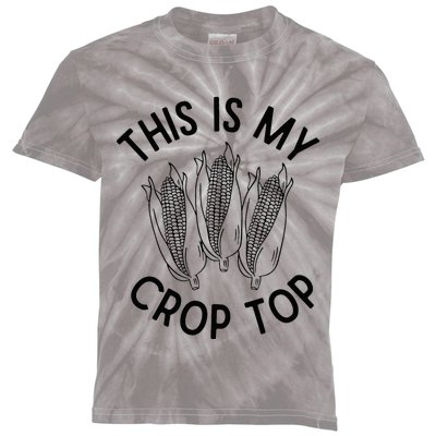 This Is My Crop Top Funny Corn Farm Country Music Kids Tie-Dye T-Shirt