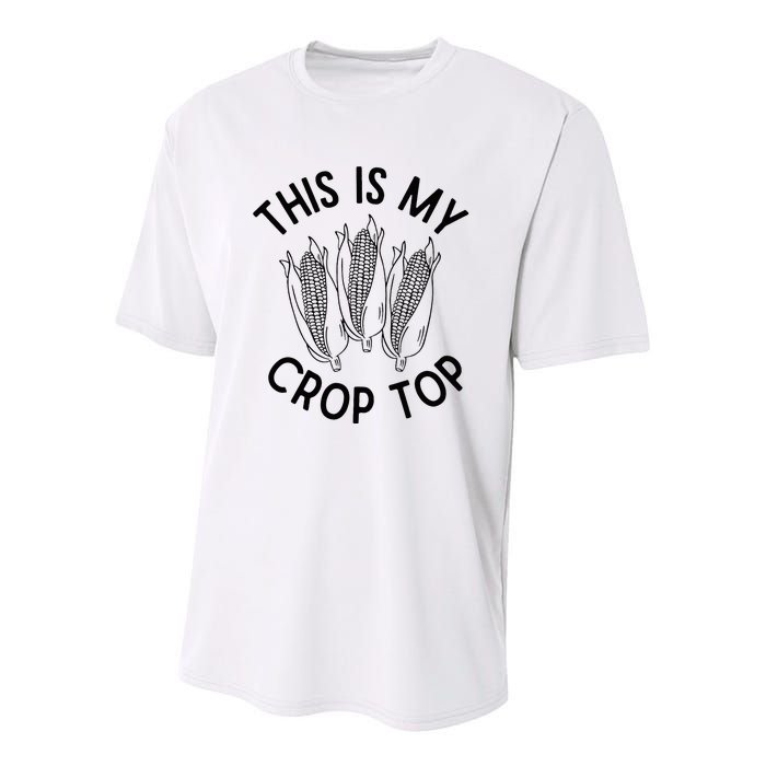 This Is My Crop Top Funny Corn Farm Country Music Youth Performance Sprint T-Shirt