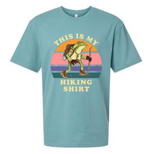 This Is My Hiking Funny Hiker Backpacking Trail Sueded Cloud Jersey T-Shirt