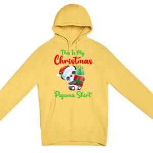 This Is My Christmas Pajamas Xmas Decoration Panda Christmas Great Gift Premium Pullover Hoodie