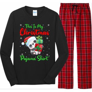 This Is My Christmas Pajamas Xmas Decoration Panda Christmas Great Gift Long Sleeve Pajama Set