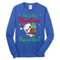 This Is My Christmas Pajamas Xmas Decoration Panda Christmas Great Gift Tall Long Sleeve T-Shirt