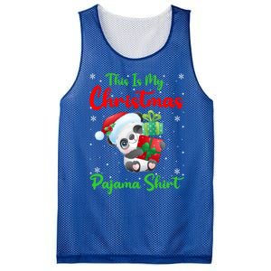 This Is My Christmas Pajamas Xmas Decoration Panda Christmas Great Gift Mesh Reversible Basketball Jersey Tank