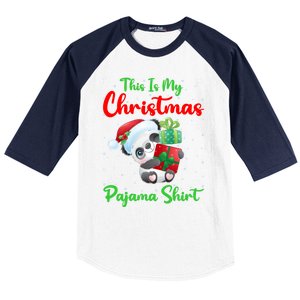 This Is My Christmas Pajamas Xmas Decoration Panda Christmas Great Gift Baseball Sleeve Shirt