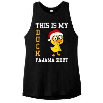 This Is My Duck Pajama Rubber Ducks Slumber Pajamas Party Ladies PosiCharge Tri-Blend Wicking Tank