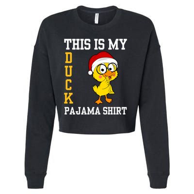 This Is My Duck Pajama Rubber Ducks Slumber Pajamas Party Cropped Pullover Crew