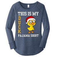 This Is My Duck Pajama Rubber Ducks Slumber Pajamas Party Women's Perfect Tri Tunic Long Sleeve Shirt