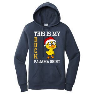 This Is My Duck Pajama Rubber Ducks Slumber Pajamas Party Women's Pullover Hoodie