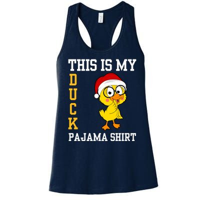 This Is My Duck Pajama Rubber Ducks Slumber Pajamas Party Women's Racerback Tank