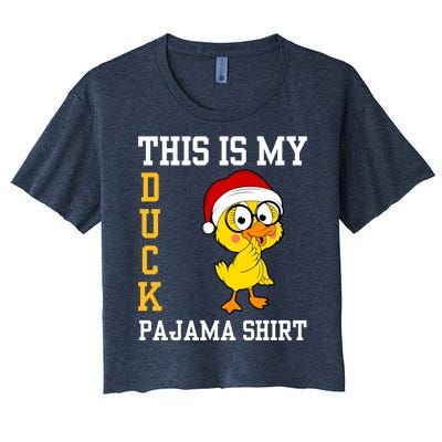 This Is My Duck Pajama Rubber Ducks Slumber Pajamas Party Women's Crop Top Tee