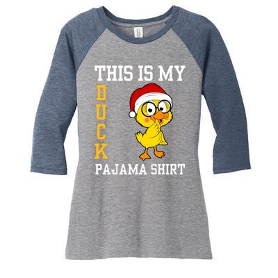 This Is My Duck Pajama Rubber Ducks Slumber Pajamas Party Women's Tri-Blend 3/4-Sleeve Raglan Shirt