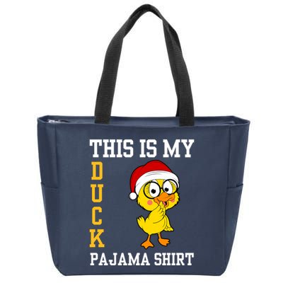 This Is My Duck Pajama Rubber Ducks Slumber Pajamas Party Zip Tote Bag