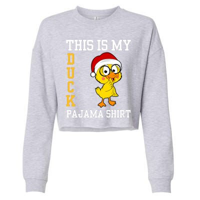 This Is My Duck Pajama Rubber Ducks Slumber Pajamas Party Cropped Pullover Crew