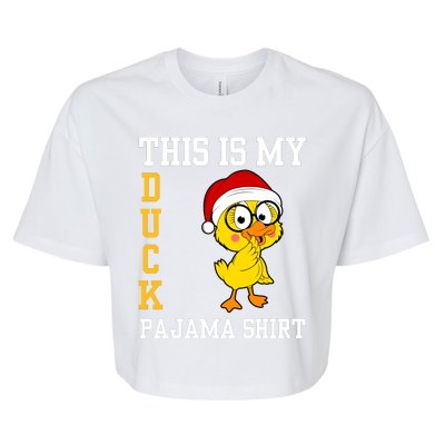 This Is My Duck Pajama Rubber Ducks Slumber Pajamas Party Bella+Canvas Jersey Crop Tee