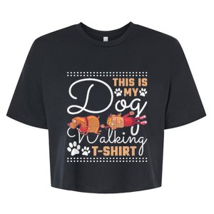 This Is My Dog Walking Bella+Canvas Jersey Crop Tee