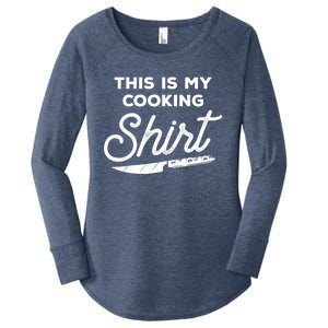 This Is My Cooking Meaningful Gift Culinary Cooking Gift Idea For Chef Gift Women's Perfect Tri Tunic Long Sleeve Shirt