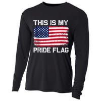 This Is My Pride Flag USA American Cooling Performance Long Sleeve Crew