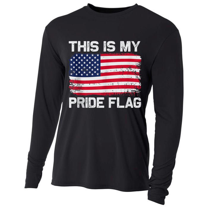 This Is My Pride Flag USA American Cooling Performance Long Sleeve Crew