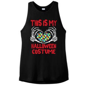 This Is My Halloween Costume Skeleton Hands Autism Awareness Ladies PosiCharge Tri-Blend Wicking Tank